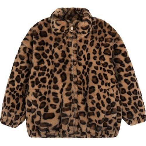 Girl Jacket Thick Warm Kids Clothes Winter Children Jackets for Baby Boy Outerwear Coat Toddlers cotton padded panther leopard