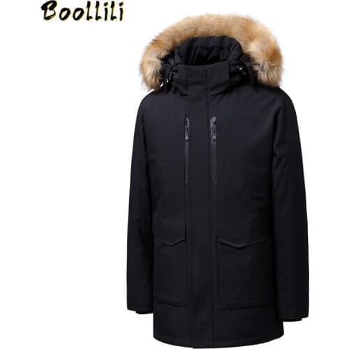 90% Down Jackets Men Winter Jacket Men Fashion Thick Warm Parkas Fur White Duck Down Coats Casual Man Waterproof Snow Jackets