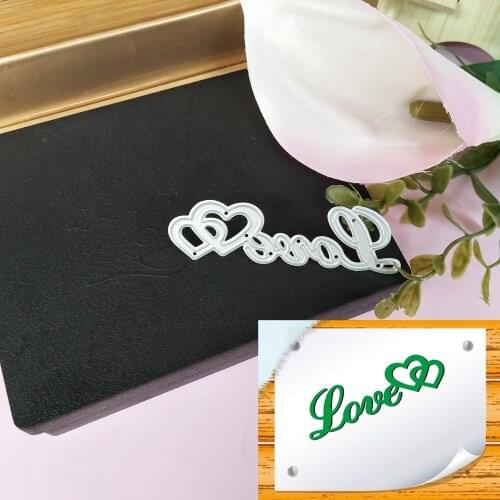 Metal cutting Mould English Love and Love knife Die scrapbook Photo album Paper embossing DIY Handicraft