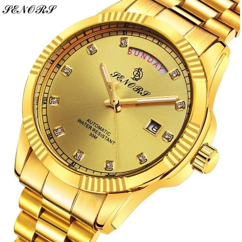 Men Mechanical Watches SENORS 2020 New Top Brand Luxury Automatic Self-Wind Watch Mens Fashion Business Waterproof Wristwatch