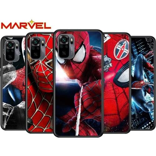 Spiderman Marvel for Xiaomi Redmi Note 10 10S 9 9T 9S 9Pro Max 8T 8Pro 8 7 6 5 Pro 5A 4X 4 Soft Black Phone Case