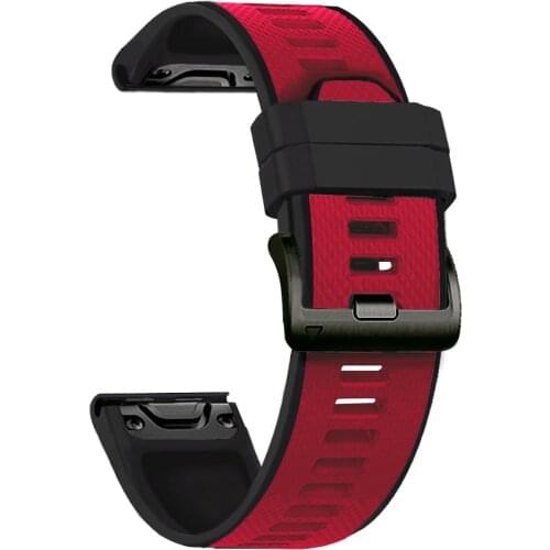 26mm Soft Silicone Strap For Garmin TACTIX DELTA/Fenix 5X GPS/6X Pro/3 3HR/Descent MK Watch Quick EasyFit Replace Wrist Bracelet