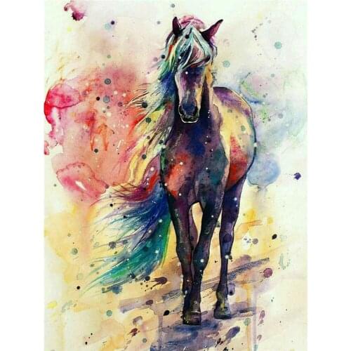 Animal Horse DIY Cross Stitch 11CT Embroidery Kits Needlework Craft Set Printed Canvas Cotton Thread Home Decoration Design