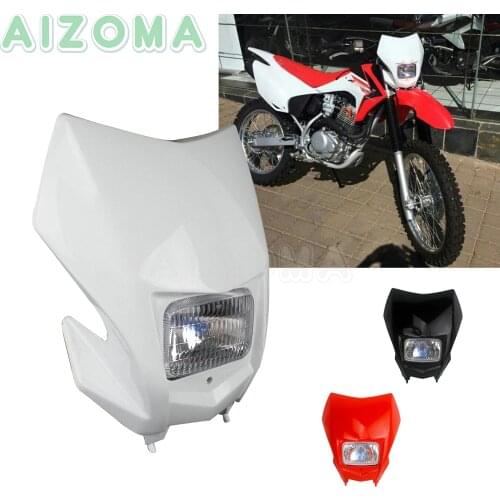 12V Racing Bike Motocross White Headlight MX Enduro Universal Headlamp For Honda CRF150F CRF230F 2015-2020 CRF CRM 125/250/450 R