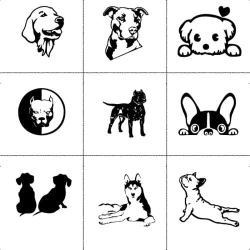 Multiple Styles Lovely Dog Car Sticker Offroad Suv Waterproof Removable Decoration Accessories Animals Decals