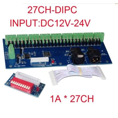 The new 2016 WS-DMX-27CH-DIPC LED relay led dimmer decoder light bar controller