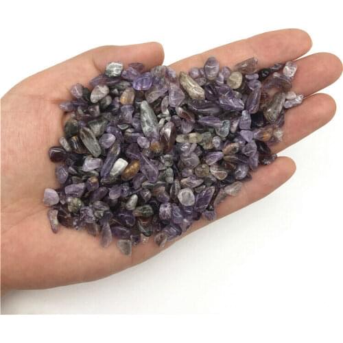 NEW 50g 3 Size Purple Quartz Rutilated Gravel Crystal Tumbled Bulk Healing Mineral Natural Quartz Crystals