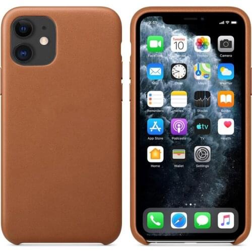 Shockproof earphone shell Genuine Leather Case for Iphone 11 Pro Real Leather Original Phone Cover for Iphone 11 Pro Max Case