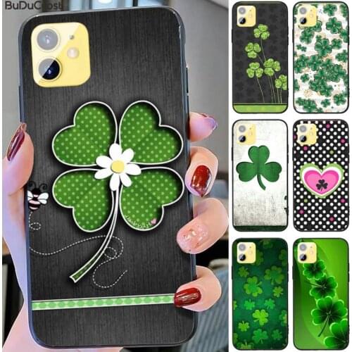 Riccu four leaf clover XingYu grass Phone Case For iphone 11 12 Mini Pro Max X XS MAX 6 6s 7 8 Plus 5 5S 5SE XR SE2020