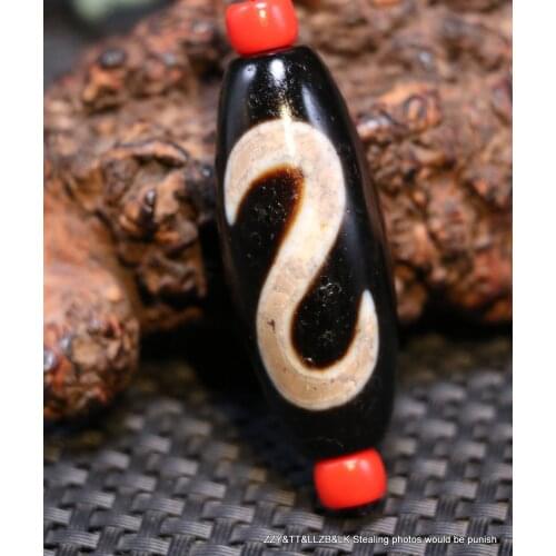 Unique Style Magic Power Tibetan Agate S Money Hook Be Rich 6 OM Words dZi Bead Pendant Amulet LKbrother Talisman UPS1216AQs