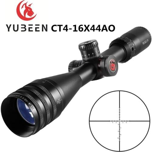 Yubeen 4-16X44 Aoe Glas Richtkruis Tactische Optic Sight R/G/B Verlichte Jacht Richtkijker Sniper Airsoft Voor AR15 Sight