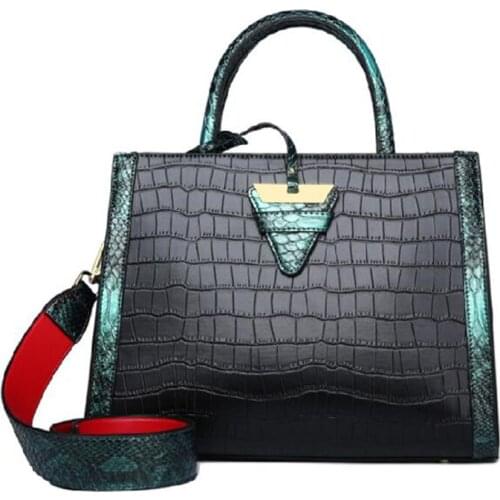 Ladies bag new tide portable large capacity fashion single shoulder bag wide shoulder belt autumn winter