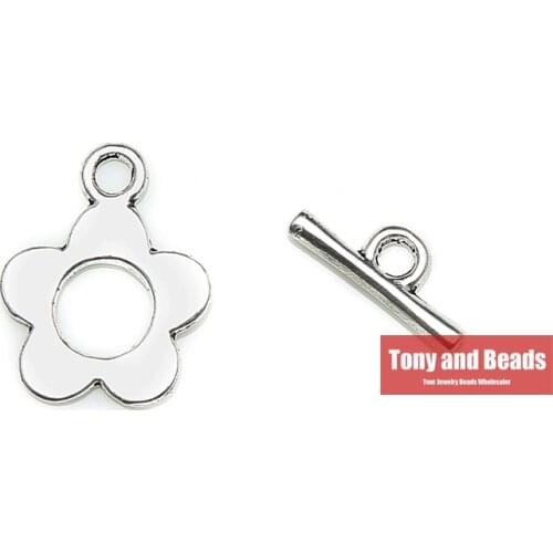 15Sets=1Lot ! ) Jewelry Finding Tibetan Silver Smooth Star Connector Toggle Clasps For Jewelry Making Craft EW60