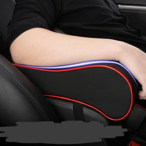 Car Armrest Box Memory Mat Cotton Leather Soft Center Armrest Console Box Cushion Cover Armrest Seat Protective Mat