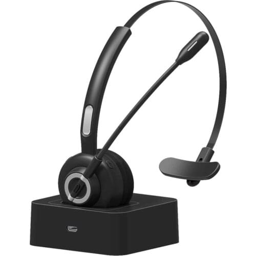 Call Center Headset Wireless Bluetooth Headphones PC Headset with Noise Cancelling Mic for Skype Voip Cell phone Office