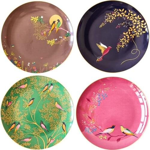 8-inch Fruit Plate European Food Dishes & Plate Creative Western Steak Dinner Plate Afternoon Tea Dim Sum Disk Ceramic Tableware