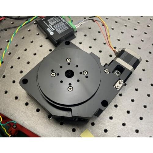 CNC indexing plate 42 stepper motor turntable high-precision R-axis worm gear 100mm table top rotation