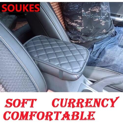 Leather Car Auto Center Console Armrest Pad Mat For Jeep Renegade Volkswagen VW Passat B6 B8 B7 CC Polo Lada Granta Vesta