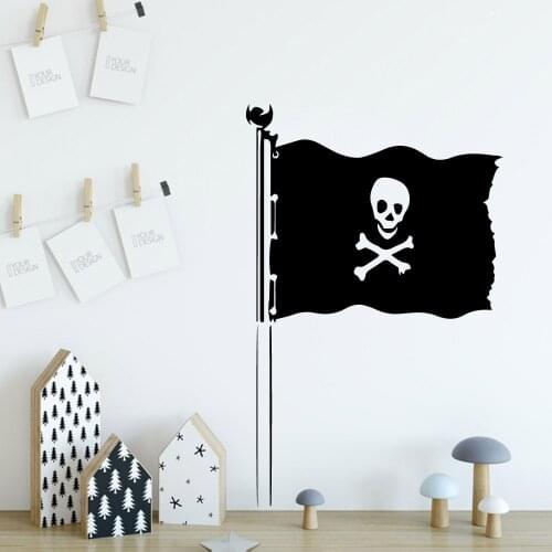 Creative Skull Head Flag Wall Decals Home Decor Waterproof Wall Decals Wall Decals naklejki na sciane
