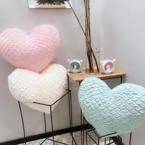 Lovely Heart Shape Cushion 13 inch Romantic Macaroon Style Cartoon Heart Pillow Stuffed Plush Fleece Doll Cushion Home Decor