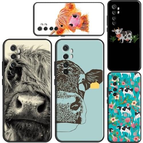 Cute Highland Cow Phone Case For POCO X3 Pro M3 F3 Cover For Xiaomi Mi Note 10 Lite Mi 11 Ultra 9T 10T Pro