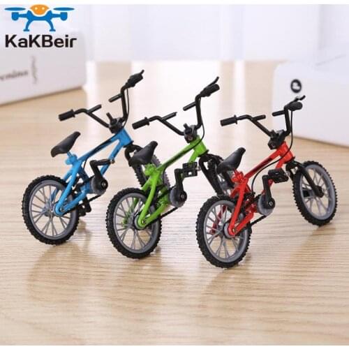 Mini Finger Mountain Bikes Diecast Nickel Alloy Stents Finger Bicycle Kid Novelty Gag Toys Model Mini Portable Bike for Children