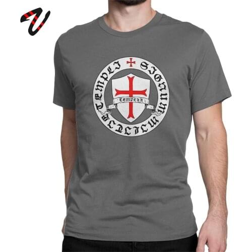 Knights Templar Tshirt Mens T Shirt 12th Century Seal Holy Grail Crusades Tees Short Sleeve T-Shirt Cotton Best Gift Idea Tops