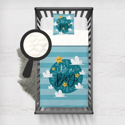 Kids Minky Blanket Super Soft and Warm Baby Blankets Children for Couch and Bed Blue Boy Star Model 1358