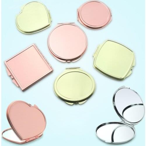 New 11 kinds Shape Mini Mirror Girl Mini Double Sides Portable Mirror Pocket Makeup Cosmetics Compact Mirrors Drop Shipping