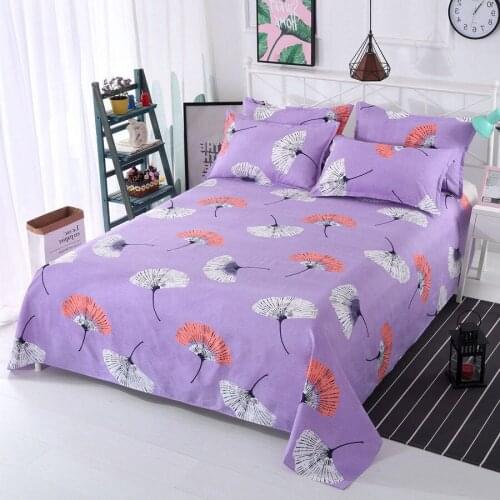 Bedding Sheet Home textile Printing Flat Sheets Bed Sheet Bedding Linen for King Queen Size Sheet And Pillowcase
