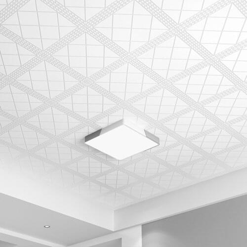 Q QIHANG European Simple Square Lattice 3D Non-Woven Nordic Bedroom Hotel Ceiling/Decorative Wallpaper 0.53m*10m=5.3m2