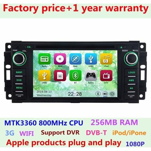 Touch Screen Car DVD Player For Jeep Commander Grand Cherokee Compass Wrangler Unlimited DODGE Caliber Radio Ipod GPS Navigation