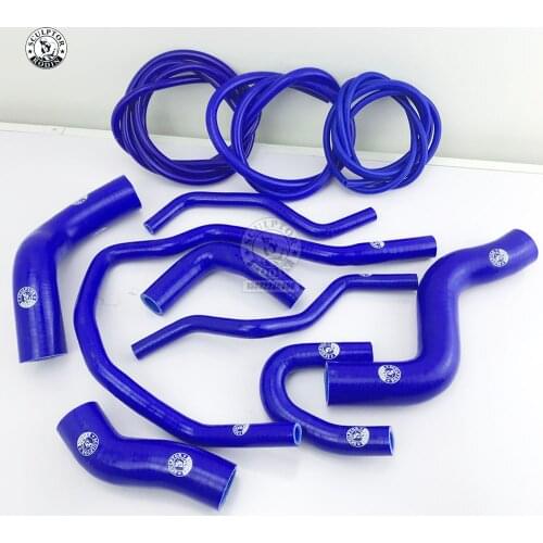 Silicone Radiator Heater Coolant Hose + Vacuum Hose Kit For V W GOLF GT I 2.0T FSI TURBO MK5 03-09 (8Pcs) Red/Blue/Black
