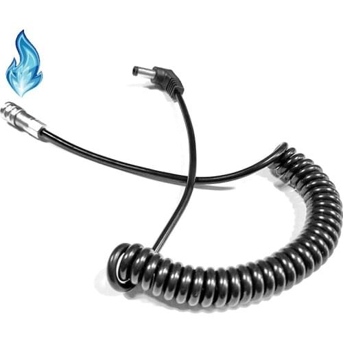 DC 5525 5.5X2.5mm Coiled Spiral Power Cable to Weipu FS6 for BMPCC4K BMPCC 6K Blackmagic Pocket Cinema Camera 4K 6K