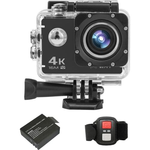 4K/30FPS 16MP Ultra HD Sports Action Camera 2” Large LCD Display Screen 170 Degree Wide Angle WiFi 2.4G Wireless Remote Control