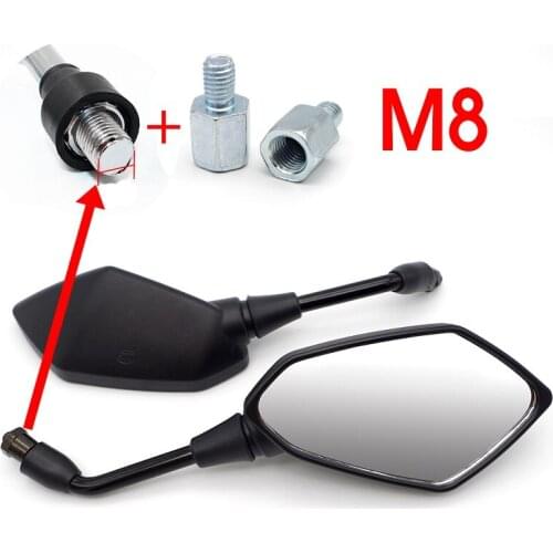 Universal Motorbike Mirrors CNC 8mm 10mm Motorcycle Bar End Mirrors Motorbike Accessories Retroviseur Moto GPS Rearview Mirrorr