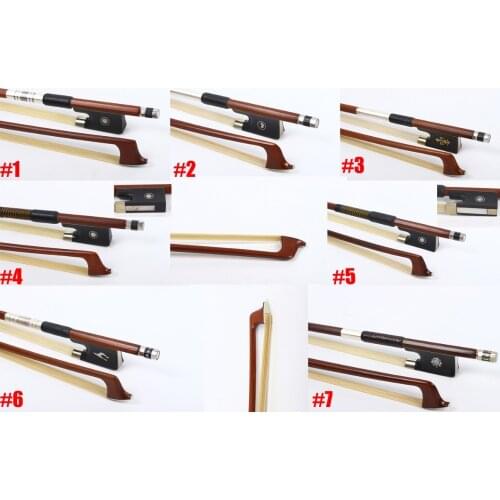 Yinfente 4/4 Violin Bow Brazil Wood Ebony Frog Violin Accessory Parts Natural White Horse Hair Straight Balance Free shipping