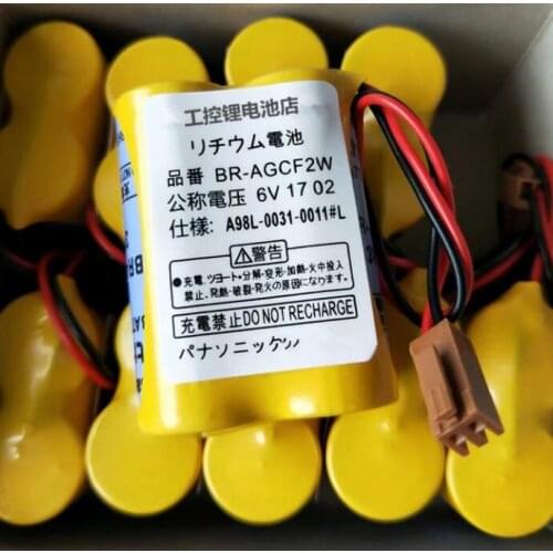 10PCS Original New BR-AGCF2W Lithium 6V PLC battery batteries with brown plug For Fanuc Free Shipping