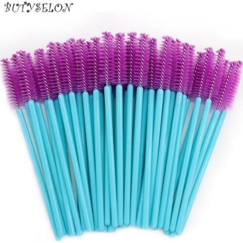 1000pcs/Lot Disposable Eyelash Eye Lash Makeup Brushes Mascara Wands Applicator Makeup Eyelash Extension Golden Handle Tools