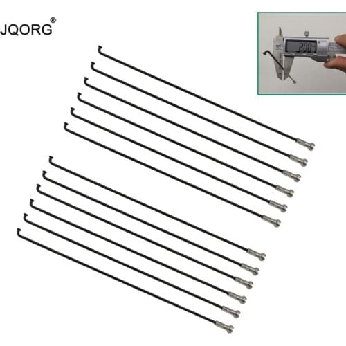 16 Pieces A Lot 14 Gauge Diameter 2.0mm J-bend Black Color Mountain Bike Spokes Material 304 Stainless Steel Round Body MTB Pins