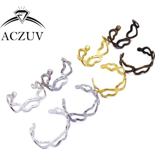 200pcs 18mm Love Heart Adjustable Ring Jewelry Findings Accessories Free Shipping HRF001
