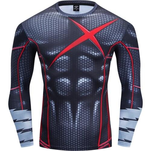 2021 Quantum Realm Suit Cosplay Premium 3D Printed Costume Compression T shirt Finess Gym Quick-Drying Tight Tops
