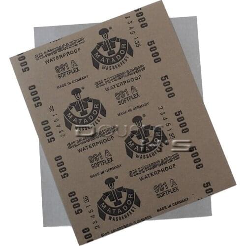 5 sheets/lot Wet and Dry Sandpaper 5000 grit STARCKE Abrasive Waterproof Paper