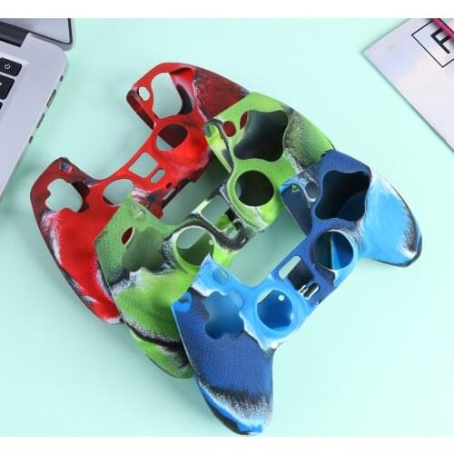 Leather Texture Camo Silicone Skin Electronic Machine Accessories Protective Case for PS5 Wireless Controller