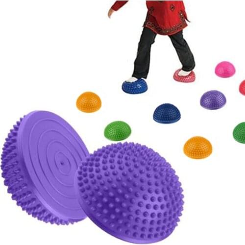 5 Pieces Balancing Exercise Stability Pods- Balance Half Ball Stepping Stones for Kids and Adults Exercise