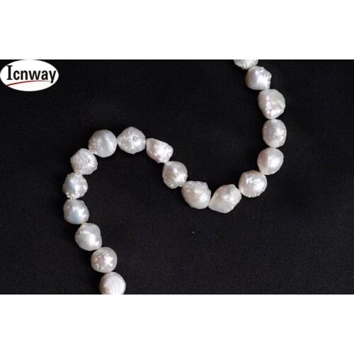 FreeShipping Natural AA white baroque Freshwater Pearl 11-12mm 15inches DIY necklace bracelet earring Wholesale