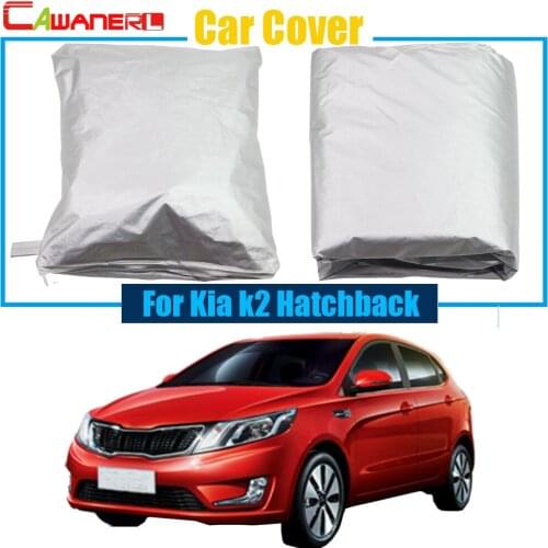Cawanerl Car Cover Outdoor Sun Rain Snow Resistant Protection UV Anti Cover Dustproof For Kia K2 Hatchback