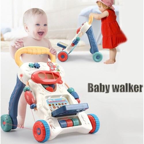 Baby Walker Toddler Baby Stroller Baby Walker Kids Early Learning Educational Multifunctional Anti-rollover 8-16 Months Walker
