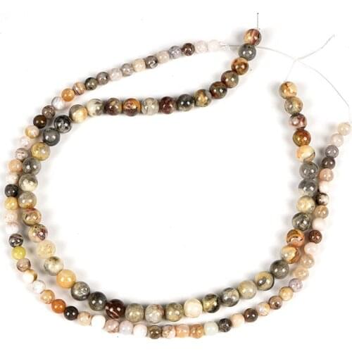 Factory wholes multicolor bamboo leaf agates natural stone jaspers onyx round loose spacers beads diy jewelry findings 15" B3473