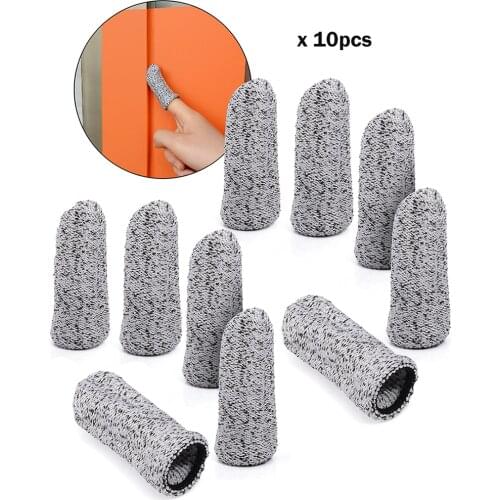 FOSHIO 10PCS Professional Carbon Fiber Film Vinyl Car Wrap No Scratch Finger Sleeve Work Gloves Protect Cover Window Tint Tool